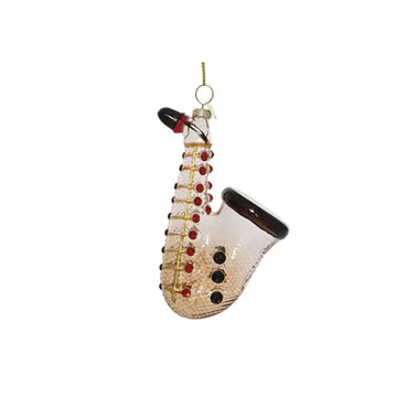 GLASS SAXAPHONE ORNAMENT