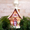 Glass Gingerbread House Tree Topper - Christmas Place