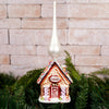 Glass Gingerbread House Tree Topper - Christmas Place