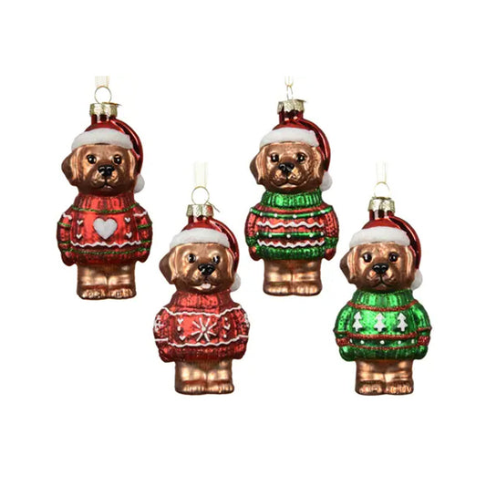 Dog Standing In Sweater Ornament