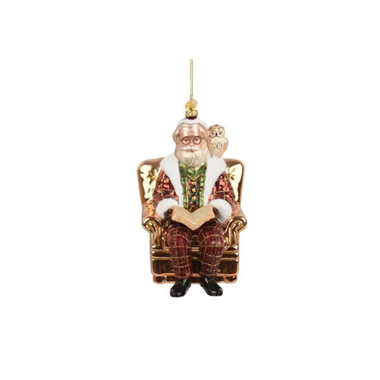 Santa Reading Ornament - Christmas Place