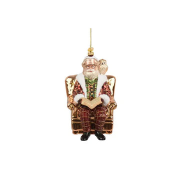 Santa Reading Ornament - Christmas Place