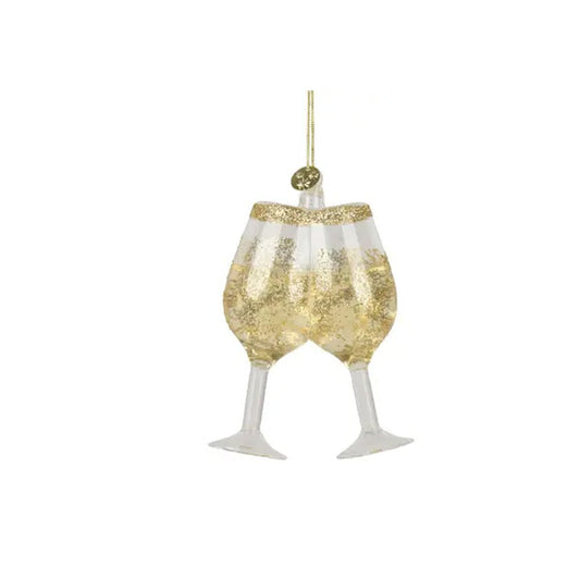 Cheers Wine Glass Ornament - Christmas Place