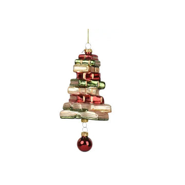 Stack Of Books Ornament - Christmas Place