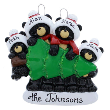 Black Bear Tree Shopping Family of 4