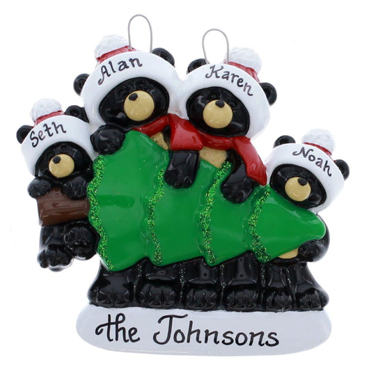 Black Bear Tree Shopping Family of 4