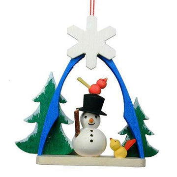 Snowman in Arch Ornament