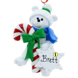 Candy Cane Polar Bear - Christmas Place
