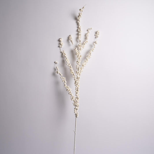 50 Inch White Ilex Berry Spray