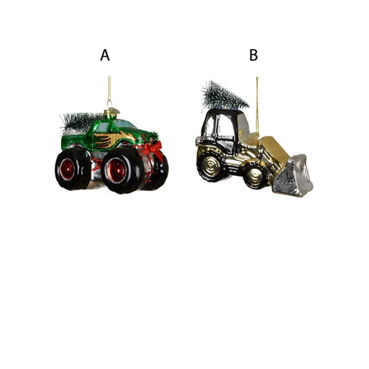 Glass Big Foot Loader Ornament