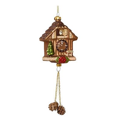 Glass Coo Coo Clock Ornament - Christmas Place