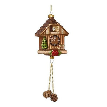 Glass Coo Coo Clock Ornament - Christmas Place