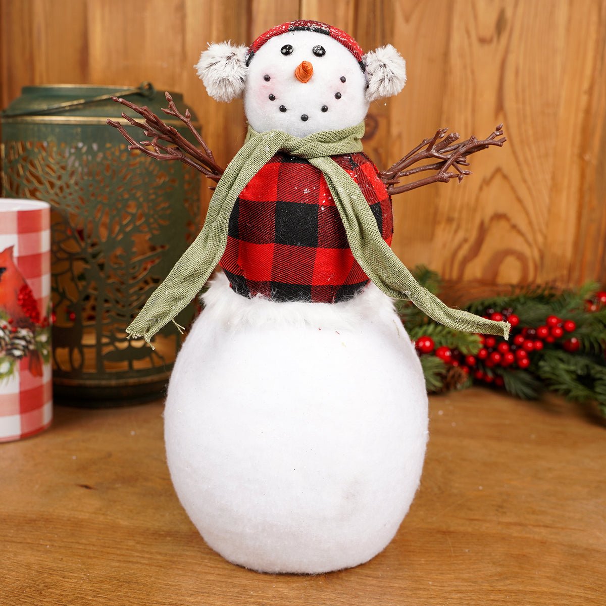 13Inch Plaid Snowman - Christmas Place