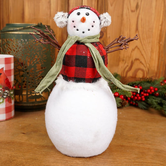 13Inch Plaid Snowman - Christmas Place