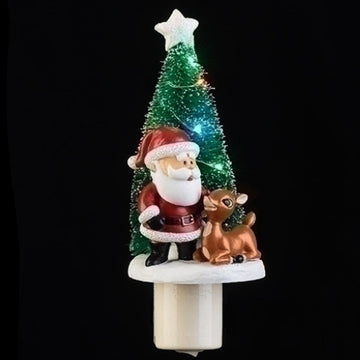 Rudolph with Santa Christmas Tree Nightlight
