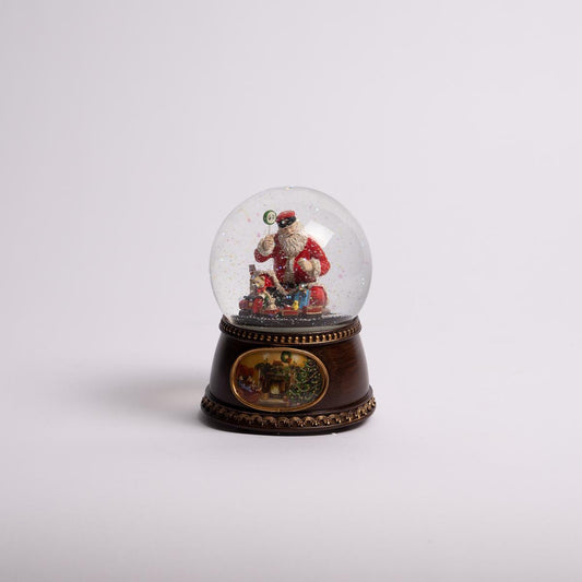 Santa With Train Waterball