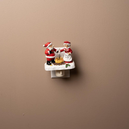 Santa And Mrs. Claus By The Campfire Nightlight