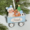Baby Boy Wagon Ornament