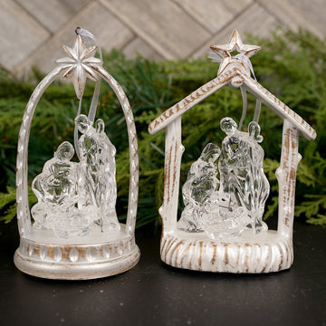 Lighted Holy Family Christmas Ornaments- Christmas Place