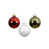 Glass Red Gold White Ball Ornament Set of 16 - Christmas Place