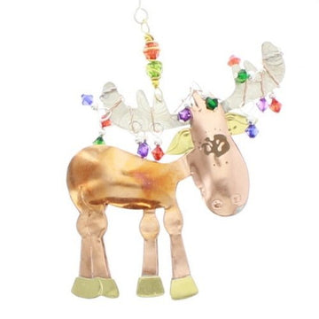 Brass Moose Ornament - Christmas Place