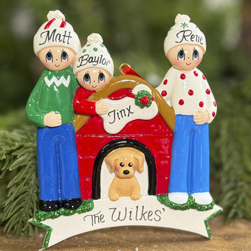 Family of 3 With Dog