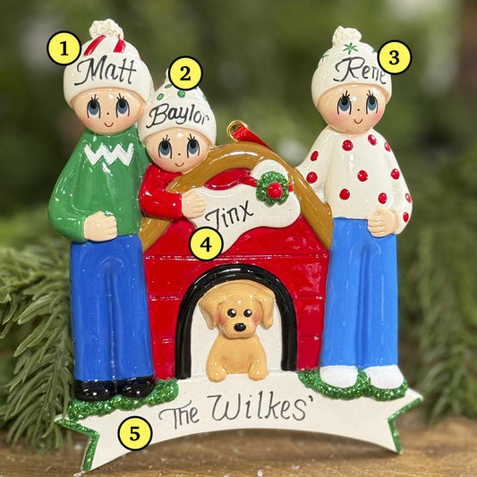 Family of 3 With Dog