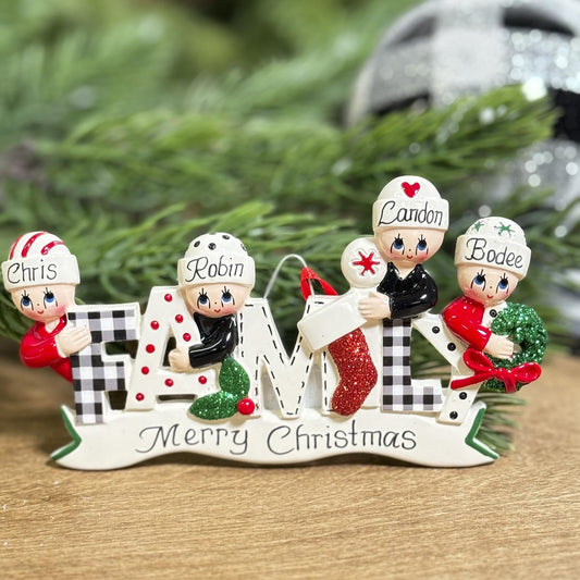Family Ornament of 4