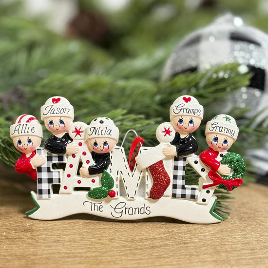 Family Ornament of 5 - Christmas Place