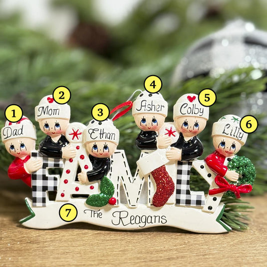 Family Ornament of 6