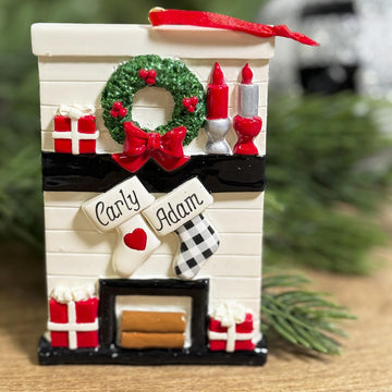 Fireplace With Stockings Family of 2