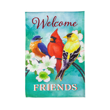 Bird Welcome Frineds Garden Flag