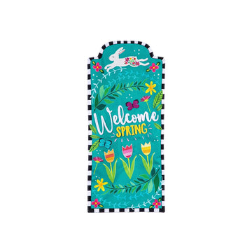Welcome Spring Bunny Long Flag