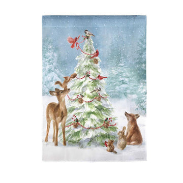 Chrstmas Tree Friends Garden Flag