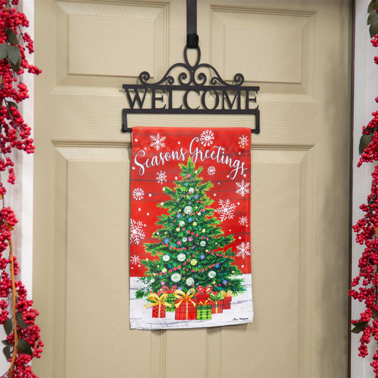 Seasons Greeting Trees Garden Flag