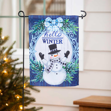 Winter Snowman Garden Flag