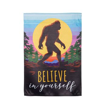 Big Foot Believe Garden Flag