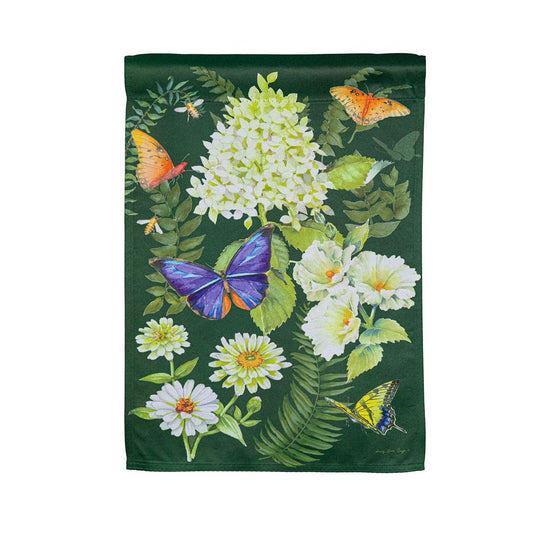 Flutters And Flowers Garden Flag