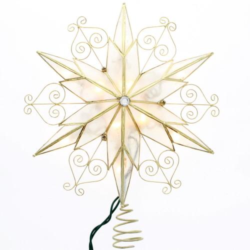 Multi - Pointed Capiz Star Treetopper - Christmas Place