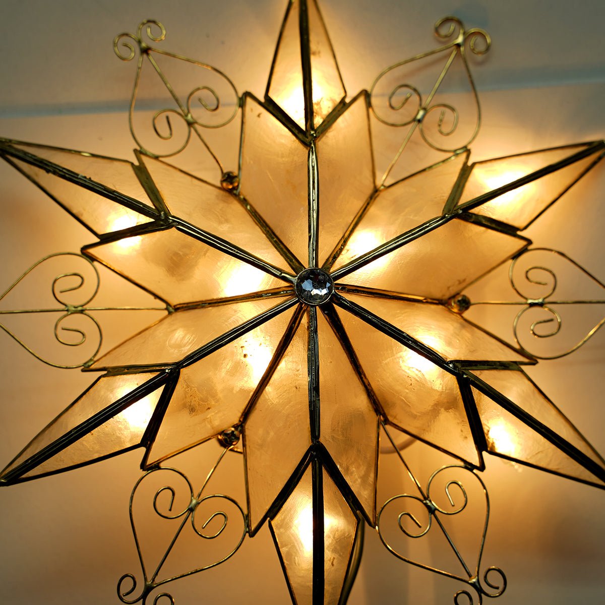 Multi-Pointed Capiz Star Treetopper - Christmas Place