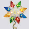 10 - Light Multi - Color Capiz Star Tree Topper - Christmas Place