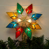 10-Light Multi-Color Capiz Star Tree Topper - Christmas Place