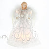 Silver and White Angel Tree Topper - Christmas Place