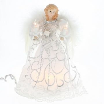 Silver and White Angel Tree Topper