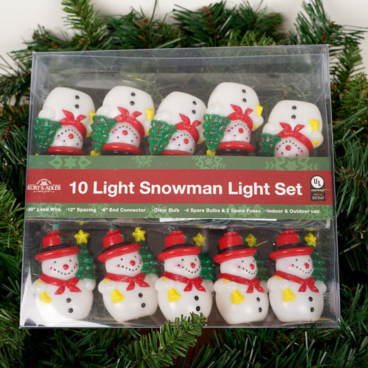 Snowman with Tree Light Set - Christmas Place