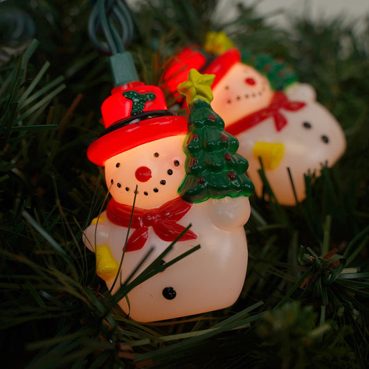 Snowman with Tree Light Set - Christmas Place
