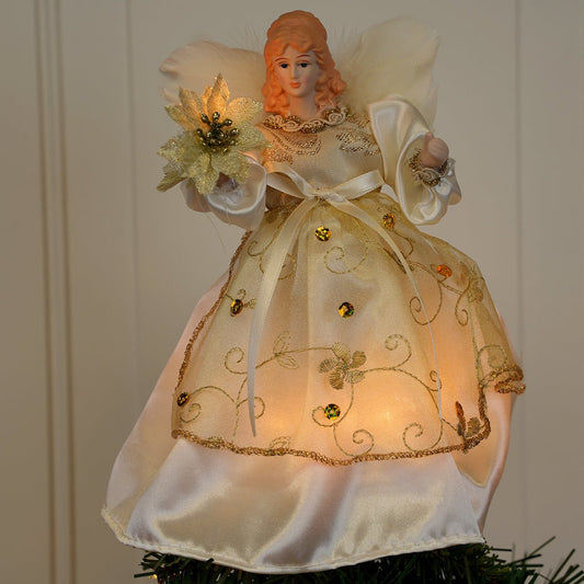 Gold Angel Tree Topper - Christmas Place