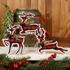 Red Black Plaid Reindeer Christmas Decoration - Christmas Place