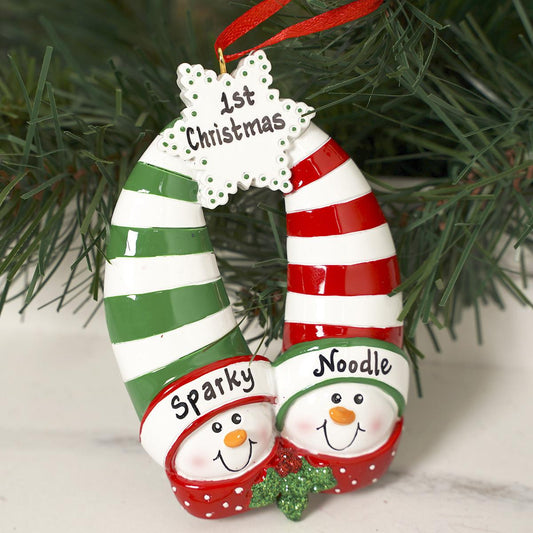 Snowman Snowflake Love Ornament