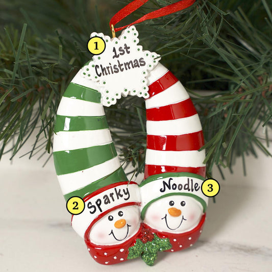Snowman Snowflake Love Ornament